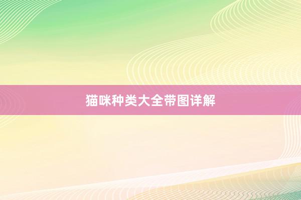 猫咪种类大全带图详解